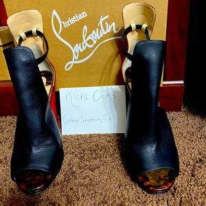 Barbara Peep-Toe 120mm Red Sole Booties